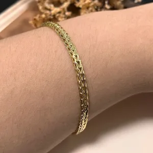 Pulseira masculina Raposa fio de ouro