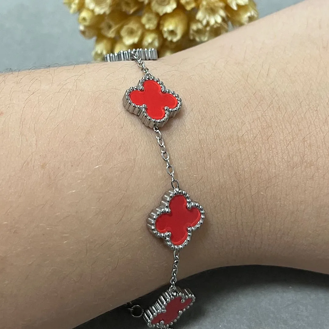 Pulseira Alhambra em aço