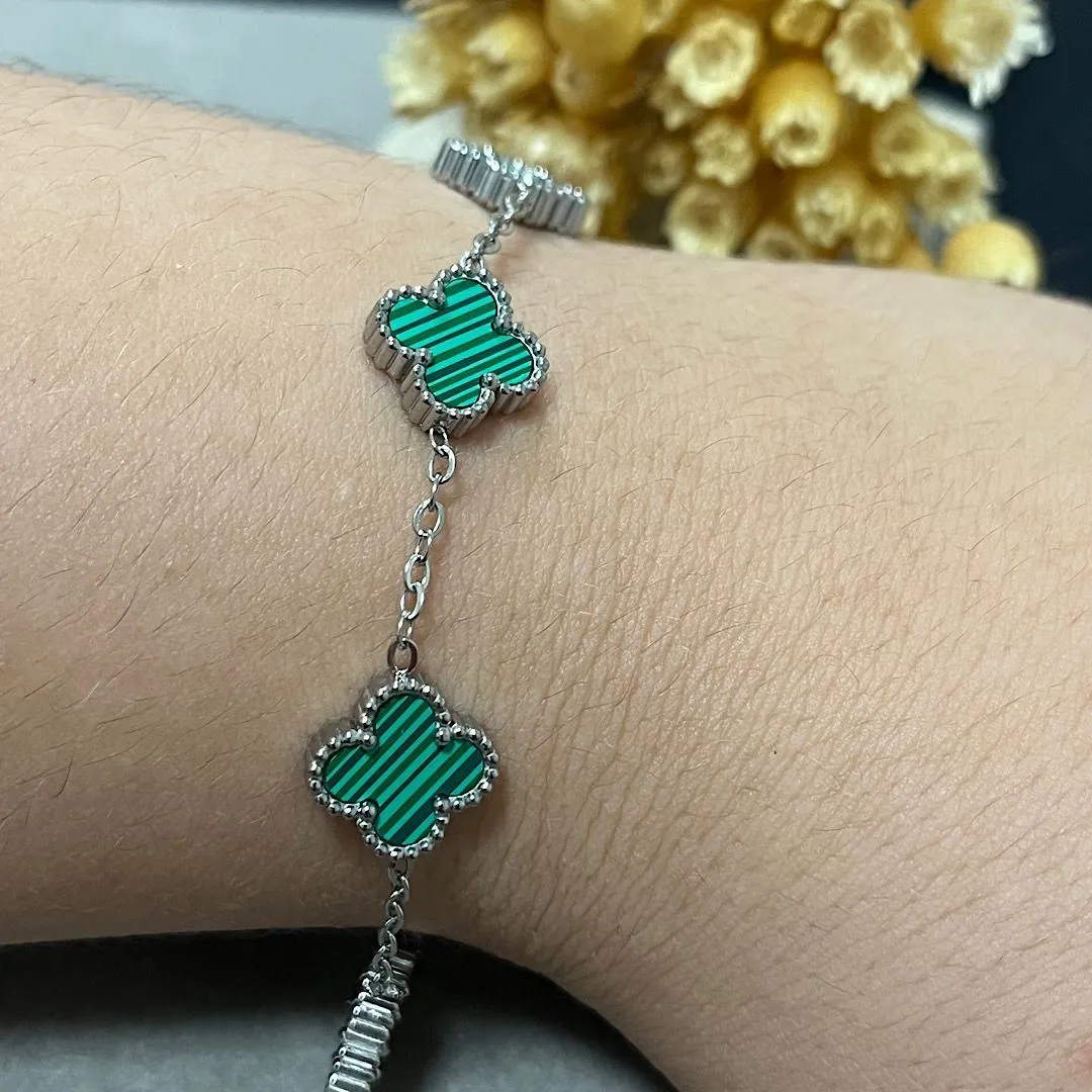 Pulseira Alhambra em aço