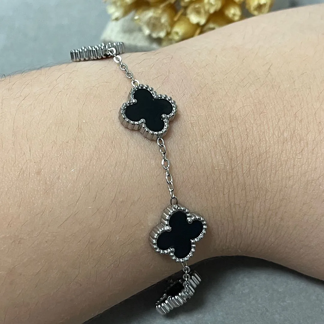 Pulseira Alhambra em aço